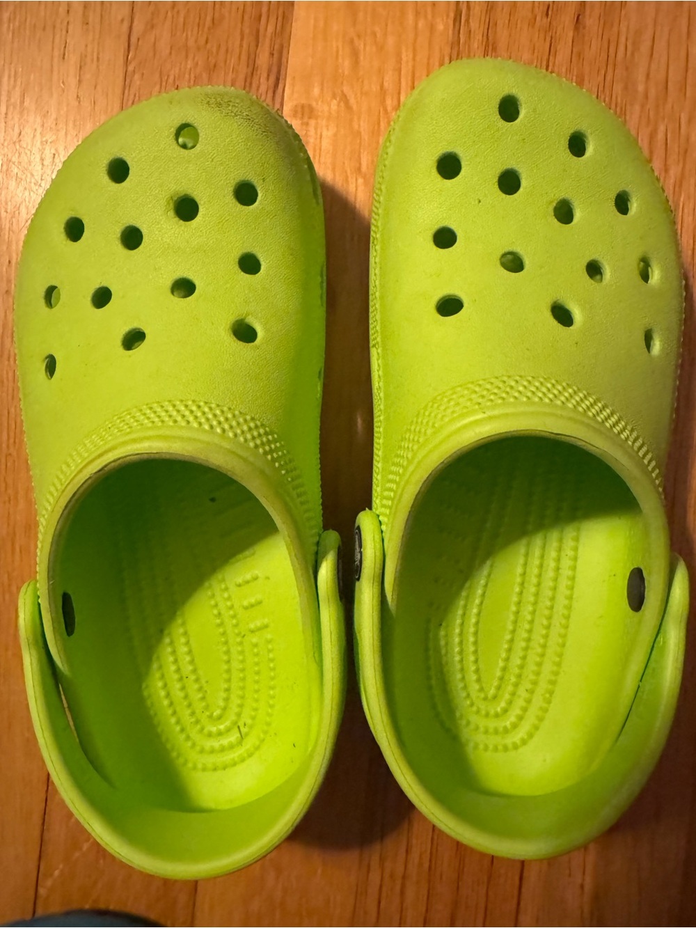 CROCS Kids Neon Lime Green Classic Clogs